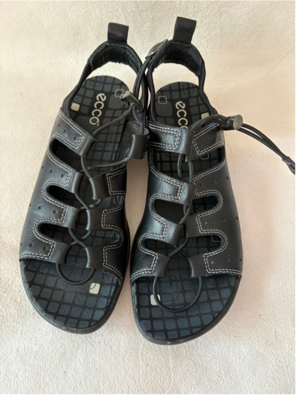 Women's Ecco Black Sandals Size 6.5